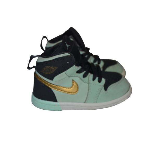 Baby Nike Air Jordan 1 Retro High GT Sneakers Mint Foam Size 7C - Picture 1 of 7